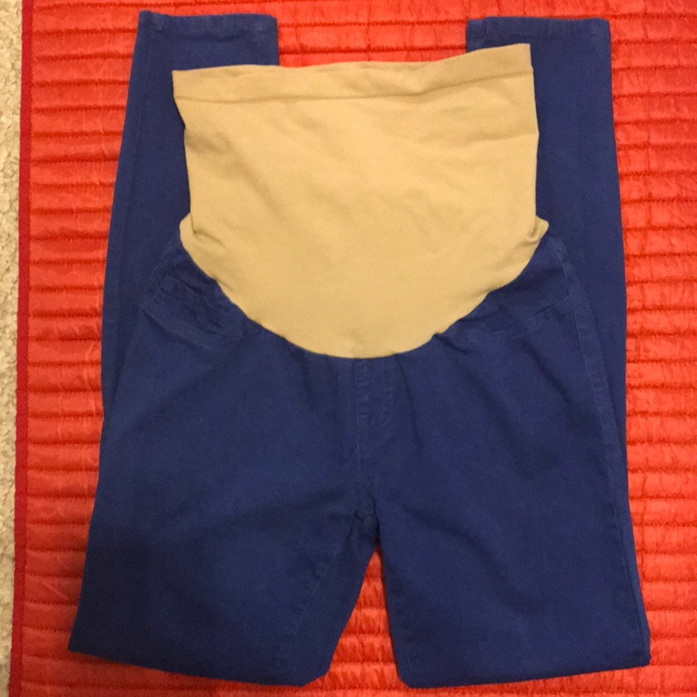 Motherhood blue stretch maternity pants